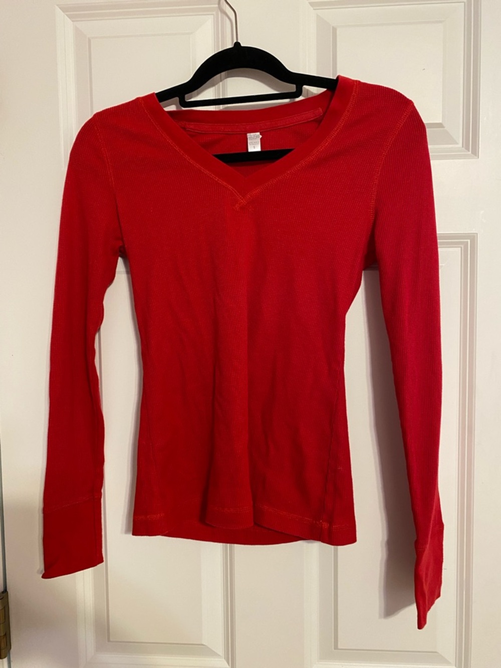 Calvin Klein red knit shirt, size small